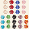 45Pcs 9 Colors Luminous Handmade Gold Foil Glass Beads Strands FOIL-PA0001-01-6