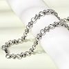 304 Stainless Steel Link Chain Bracelet & Necklace Jewelry Sets SJEW-L199-12P-2