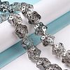 Transparent Electroplate Glass Beads Strands LS-GLAA-C025-01A-2