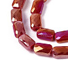 Electroplate Opaque Solid Color Glass Beads Strands EGLA-N002-25-A01-3
