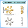 400Pcs 2 Colors Zinc Alloy Spacer Beads FIND-SP0002-18-2
