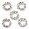 Rack Plating Brass Micro Pave Cubic Zirconia Beads KK-A186-01B-P-2