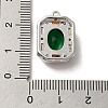 Brass Micro Pave Cubic Zirconia Pendants ZIRC-P114-12P-3