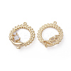 Brass Micro Pave Cubic Zirconia Pendants LS-ZIRC-K083-001G-2