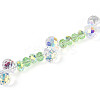 Electroplate Glass and Acrylic Rhinestone Beads Strands MAK-T011-07D-3