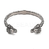 Viking 304 Stainless Steel Open Cuff Bangles for Men BJEW-U001-05A-AS-2