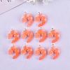 Shrimp Resin Imitation Food Pendants RESI-R442-01-1