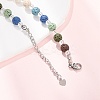 Chakra Natural Lava Rock Round Beaded Necklaces GG-CBA922D-05B-2