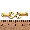 Brass Micro Pave Clear Cubic Zirconia Fold Over Clasps KK-A230-14G-3