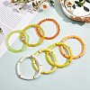 7Pcs 7 Style Handmade Polymer Clay Heishi Surfer Stretch Bracelets Set BJEW-SW00073-02-2