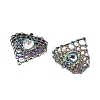 304 Stainless Steel Rhinestone Pendants STAS-L290-52RC-2