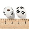 Printed Wood European Beads WOOD-G022-09K-3