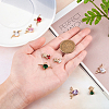 9Pcs 3 Styles 3 Colors Brass Glass Rhinestone Pendants GLAA-SC0001-38LG-3