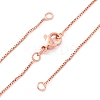 0.9MM Brass Box Chain Necklace Making NJEW-D302-77RG-1
