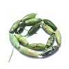 Natural Green Jade Beads Strands G-O179-G04-2