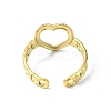 Ion Plating(IP) 304 Stainless Steel Open Cuff Ring RJEW-L109-021G-3