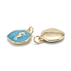 Brass Enamel Pendants X-KK-A155-08G-3