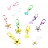 Spray Painted Alloy Pendant Decorations HJEW-YW00024-01-2