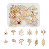 Crafans 24Pcs 12 Style Zinc Alloy Rhinestone Pendant FIND-CF0001-03-10