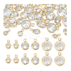 50Pcs Alloy Micro Pave Cubic Zirconia Charms FIND-PH0023-64G-7