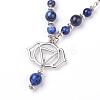 Natural Sodalite Pendant Necklaces NJEW-P191-B06-2