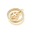 Brass Micro Pave Cubic Zirconia Pendants KK-G519-07G-04-2