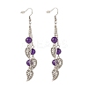 Natural Malaysia Jade Bead Dangle Earrings EJEW-JE04823-05-1