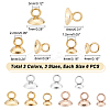 36Pcs 6 Style 201 Stainless Steel Bead Cap Pendant Bails STAS-DC0008-28-2