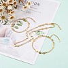 Brass Rolo Chains & Coffee Bean Chain Necklaces SJEW-JS01178-5