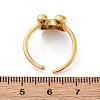 304 Stainless Steel Open Cuff Rings for Women LS-RJEW-M060-01G-21-5