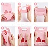  20Pcs 2 Style Rectangle Paper Bags with Handle and Clear Heart Shape Display Window CON-NB0001-90-4