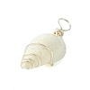 Natural Spiral Shell Pendants PALLOY-JF02792-02-4