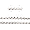 Tarnish Resistant 304 Stainless Steel Flower Link Chains STAS-B041-08P-2