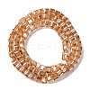 Electroplate Glass Beads Strands EGLA-H108-01A-PL04-4