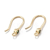 Brass Micro Pave Clear Cubic Zirconia Earring Hooks KK-K251-02G-2