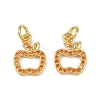 Brass Micro Pave Cubic Zirconia Charms KK-C093-29B-G-1