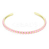 Twisted Brass Enamel Cuff Bangle BJEW-T020-02A-NF-1