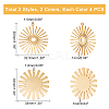 16Pcs 4 Style 201 Stainless Steel Pendants STAS-DC0005-28-5