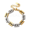 304 Stainless Steel Link Chain Bracelets for Women Men BJEW-F508-01G-1
