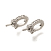 Rack Plating Brass Micro Pave Cubic Zirconia Peg Bails KK-H508-07P-1