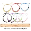 Resin Evil Eye Braided Bead Bracelets for Women BJEW-FS00018-01-3