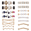 16Pcs 8 Styles Alloy Shoe Lace Buckle Clips FIND-FH0007-90-1