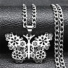 Punk Style 201 Stainless Steel Pendant Necklaces LS-NJEW-C066-06P-1