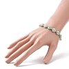 Natural Green Aventurine Heart Beaded Bracelet BJEW-JB08697-03-3