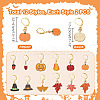 24Pcs 12 Styles Alloy Enamel Pendant Decorations HJEW-PH01903-2