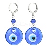 Evil Eye Glass Leverback Earrings EJEW-JE05573-01-1