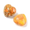Dyed Natural Imperial Jasper Heart Palm Stone G-Q021-03E-2
