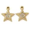 Ion Plating(IP) 304 Stainless Steel Rhinestone Charms STAS-U032-08G-1