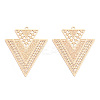 Rack Plating Brass Filigree Pendants KKC-T001-59KC-2