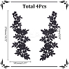 Polyester Lace Flower Cloth Patches LS-AJEW-WH0816-089-2